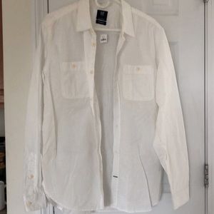 GAP white chambray button down